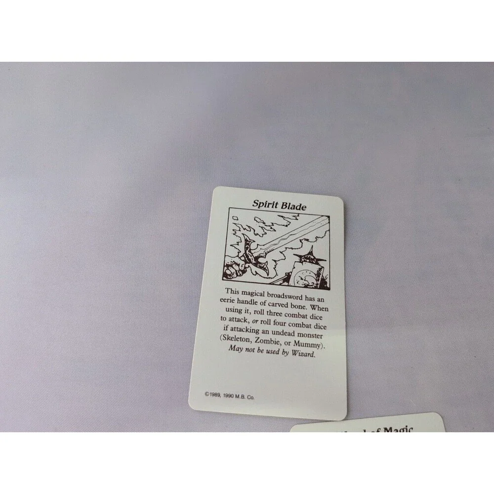 1989/90 Hero Quest 9 ARTIFACT Cards Original